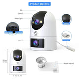 JOOAN 4K Outdoor 5G Wifi Surveillance Camera Dual Lens Auto Tracking PTZ CCTV - stepyours.com