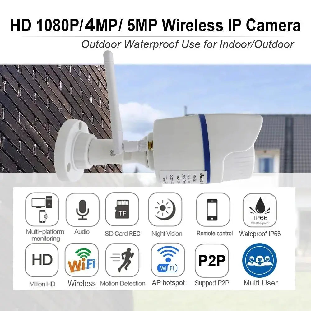 Camhipro Outdoor WiFi IP Camera 5MP 1080P With Instant Motion Alerts - stepyours.com