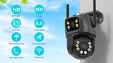 4K 8MP HD WiFi PTZ Camera Outdoor Dual Lens AI Tracking - Tredruns