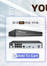 Techage AI PoE 4K Outdoor Security Camera With Two Way Audio For NVR - stepyours.com