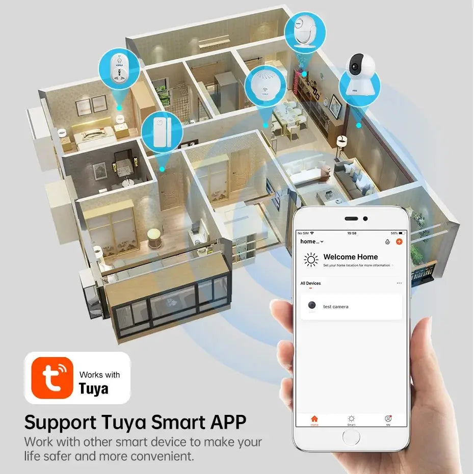 Kerui 5MP Tuya Smart Mini WiFi IP Camera Indoor Security - Tredruns
