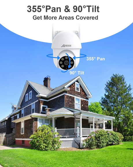 ANRAN 5MP Wired Security Camera With Dual Band WiFi 24x7 IP66 Alexa Compatible - stepyours.com