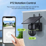 Tuya 3MP Solar Camera Outdoor WiFi Alexa 4G LTE SIM Light