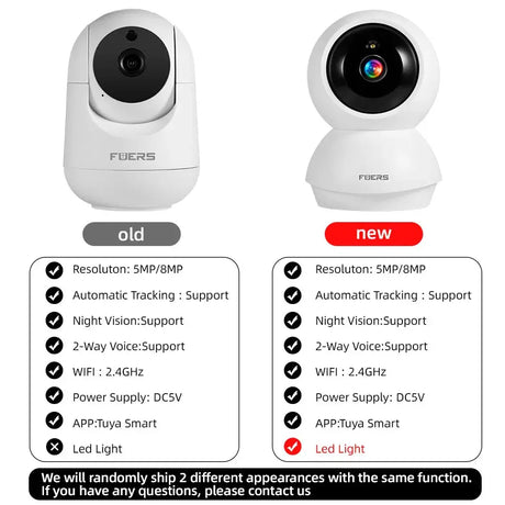 Fuers 4K 8MP Indoor IP Camera WiFi With Auto Tracking - Tuya App Compatible - stepyours.com