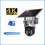 4G Solar Camera Outdoor 6K 12MP Tri Lens Night Vision IP PTZ Surveillance Pro - stepyours.com