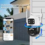 ASECAM 12MP 6K WiFi Outdoor Camera - AI Tracking, 8X Zoom, Dual Screen - stepyours.com