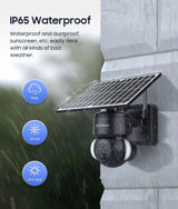 Shiwojia 6MP Solar Camera With 4G Sim Card Outdoor 12X Zoom