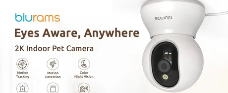 Blurams 2K Indoor Camera - 360 Pet And Elder Surveillance With OneTouch Call - stepyours.com
