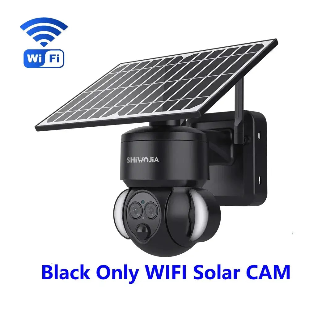 Shiwojia 6MP Solar Camera With 4G Sim Card Outdoor 12X Zoom
