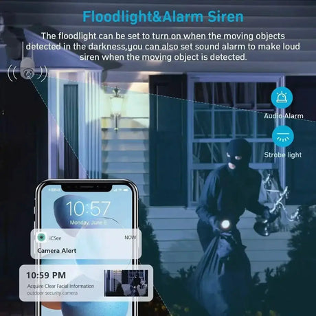 8MP 4K PTZ Camera AI Auto Tracking Color Night Vision Outdoor WiFi IP Cam - stepyours.com