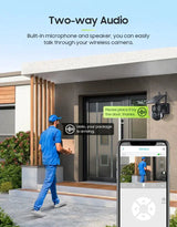 SHIWOJIA Mini Solar Camera 4G Wifi PTZ 3MP 4X Zoom - Tredruns