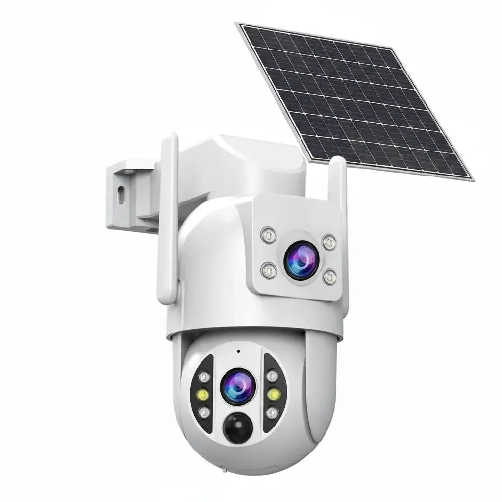 JOOAN Solar Wireless Outdoor Camera Dual Lens with 2 Way Audio CCTV - stepyours.com