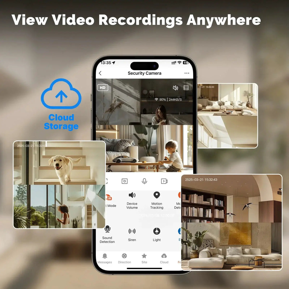Moes Tuya WiFi 4MP Dual Lens Indoor Cam With Night Vision Motion Two Way Audio - stepyours.com