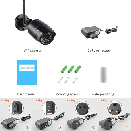 CamHi CamHipro 4MP Outdoor WiFi IP Camera - 2 - Way Audio Security Bullet - stepyours.com