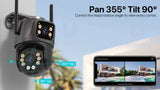 4K 8MP HD WiFi PTZ Camera Outdoor Dual Lens AI Tracking - Tredruns