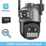 BESDER 15MP WiFi PTZ Outdoor Camera - Dual Screen, 10X Zoom, AI Human Detection - stepyours.com