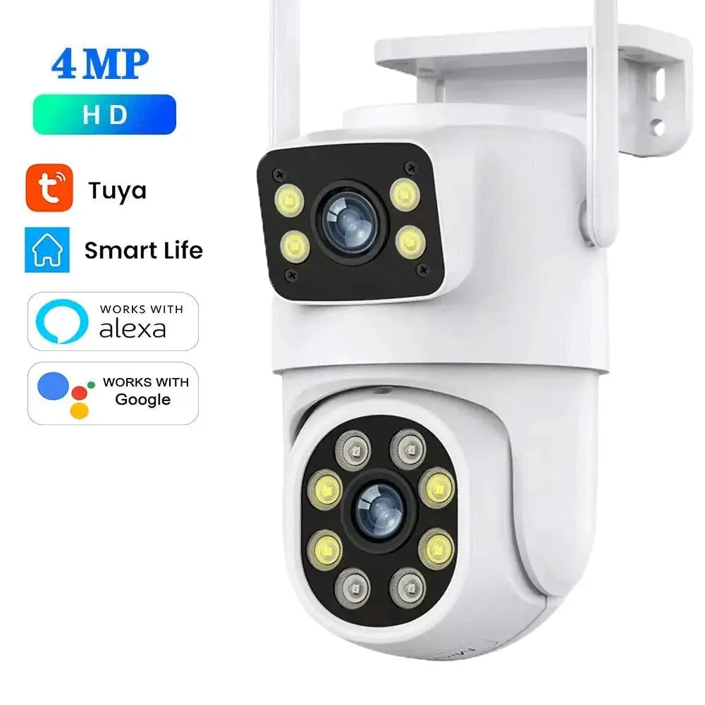 Sherway 4K 8MP Tuya Dual - Lens Outdoor PTZ Camera - AI Tracking and Smart Home - stepyours.com