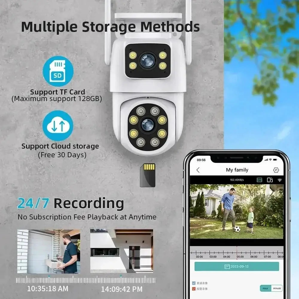 8MP Tuya WiFi PTZ Outdoor Security Camera With AI Auto Tracking Alexa ONVIF - stepyours.com
