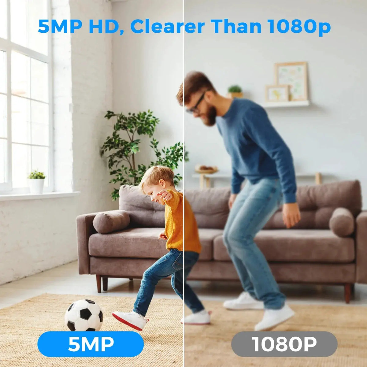 5MP HD WiFi Indoor Security Camera Featuring Night Vision and Two Way Audio - stepyours.com