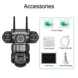 V380Pro 3 Lens WiFi Solar Camera 360 Outdoor Waterproof Security - stepyours.com