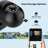 Mini PTZ WiFi Camera 4MP 2K ICsee Surveillance 5X Digital Zoom HD Night Vision - stepyours.com