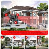 Sherway 10K 20MP UHD Outdoor Quad Lens WiFi IP Camera With 360 PTZ Auto Tracking - stepyours.com
