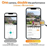 WONSDAR Outdoor WiFi IP Camera - 8x Zoom Triple Lens PTZ With Auto Tracking - stepyours.com