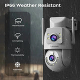 Lenovo 4K Outdoor WiFi Surveillance Camera Dual Lens PTZ IP - Tredruns