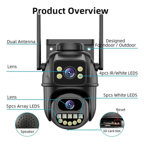 BELIA 4K 8MP WiFi Surveillance Camera With Dual Lens - Tredruns