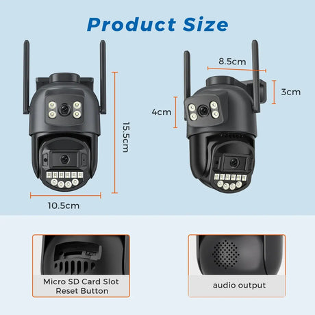 ANBIUX 8MP Dual Lens PTZ IP Camera with AI Humanoid Detection - stepyours.com