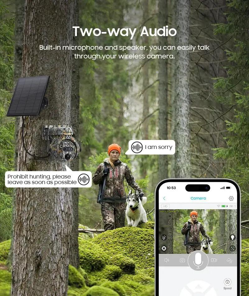 Shiwojia 12X Zoom 4K Solar Camera With Dual Lens 4G 360 Degree View - stepyours.com