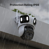 WONSDAR Three Lens Three Screen IP Camera - AI Auto Tracking For Total Security - stepyours.com