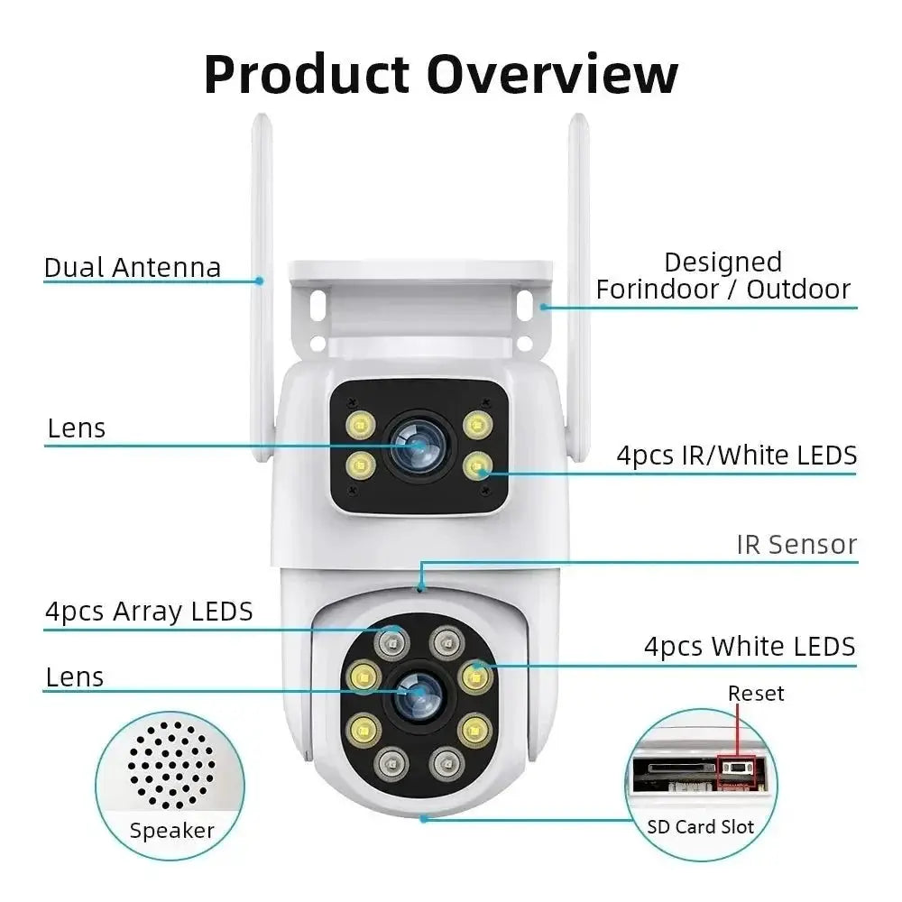 8MP Tuya WiFi PTZ Outdoor Security Camera With AI Auto Tracking Alexa ONVIF - stepyours.com
