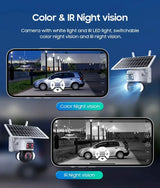 Shiwojia 6MP 4G Solar Security Camera Outdoor Surveillance