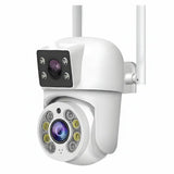 Tuya 8MP WiFi IP Camera PTZ Dual Lens Dual Screen Color Night Vision AI Alerts - stepyours.com
