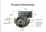 SHIWOJIA 3MP 4G Solar Cameras Wireless 360 Degree PTZ