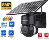Shiwojia 6MP Solar Camera With 4G Sim Card Outdoor 12X Zoom