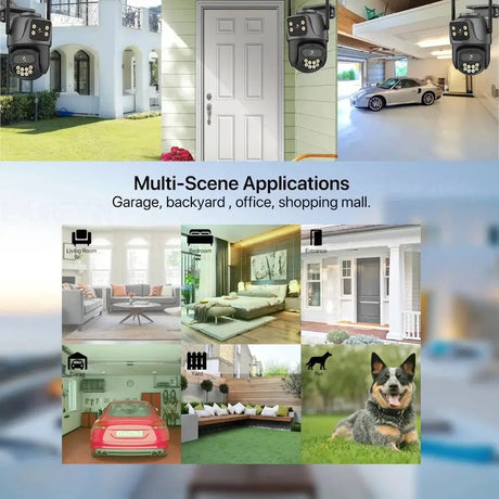 6K 9MP Outdoor Tri - Lens WiFi IP Camera - Auto Tracking And Dual Screen - stepyours.com