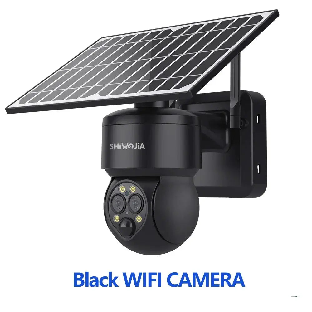 Shiwojia 4G Sim Solar Camera With WiFi 6W Dual Lens 12X Zoom