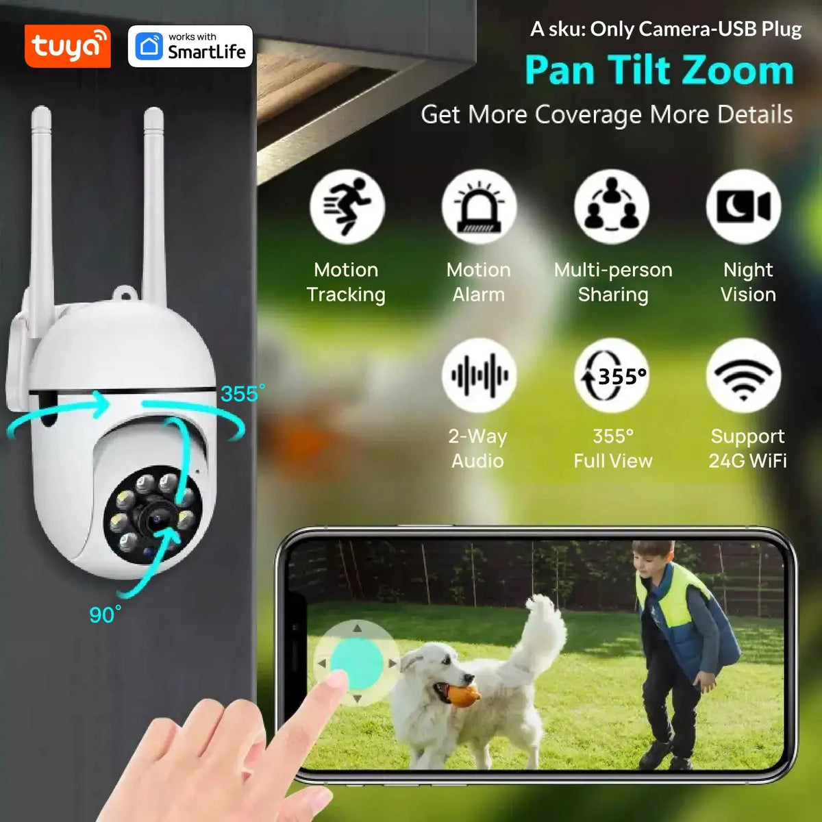 Tuya 4MP Indoor WiFi Camera Two Way Audio and Motion Alerts Plus - stepyours.com
