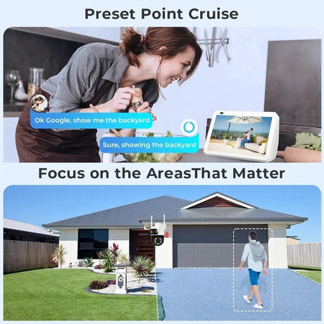 ASECAM 12MP 6K WiFi Outdoor Camera - AI Tracking, 8X Zoom, Dual Screen - stepyours.com