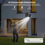 Solar WiFi Security Camera Outdoor Dual Lens 8MP 4K HD with Built - in Battery - stepyours.com