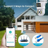 Tuya 8MP WiFi IP Camera PTZ Dual Lens Dual Screen Color Night Vision AI Alerts - stepyours.com