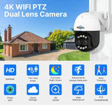 Hiseeu 4K 8MP PTZ WiFi IP Camera With 8X Zoom Night Vision And Smart Detection - stepyours.com