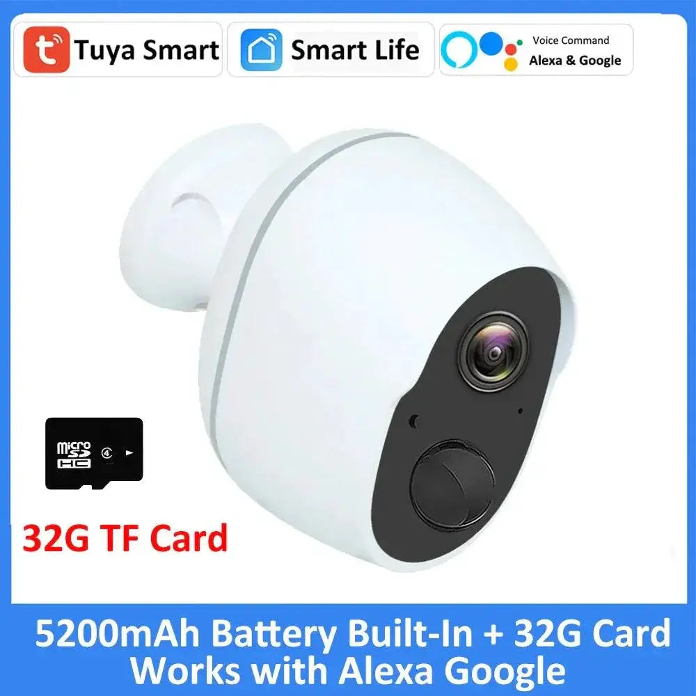 Solar Outdoor Security Camera Rechargeable Battery Alexa