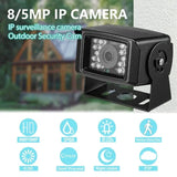 4K 8MP POE Outdoor Security Camera With Night Vision IP66 Weatherproof Bullet - stepyours.com