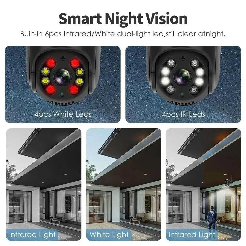 DDBROUGEN A8B PTZ Camera - 4K 8MP AI Humanoid Detection Outdoor Security Hooks - stepyours.com