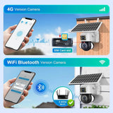 Shiwojia 6MP 4G Solar Security Camera Outdoor Surveillance