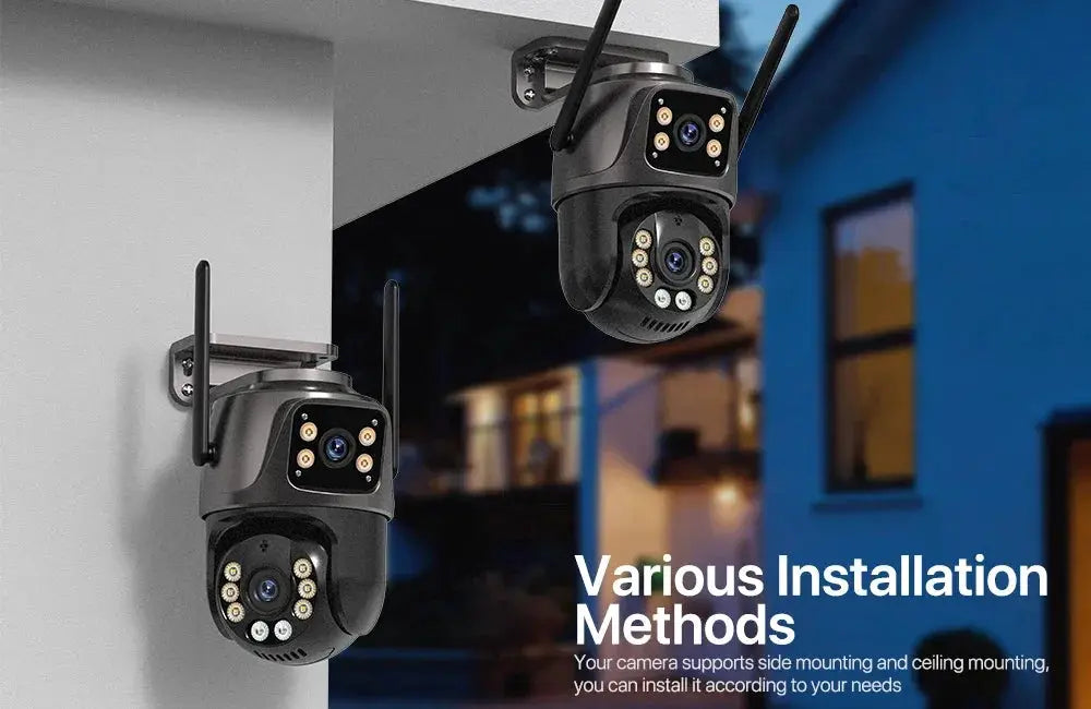4K 8MP HD WiFi PTZ Camera Outdoor Dual Lens AI Tracking - Tredruns