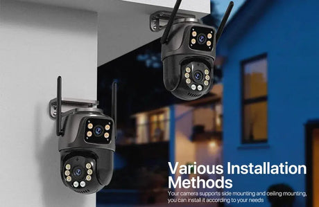 4K 8MP HD WiFi PTZ Camera Outdoor Dual Lens AI Tracking - Tredruns